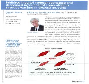 Inhibited inositol monophosphatase and decreased myo-inositol concentration improve wasting in skeletal muscles 이미지